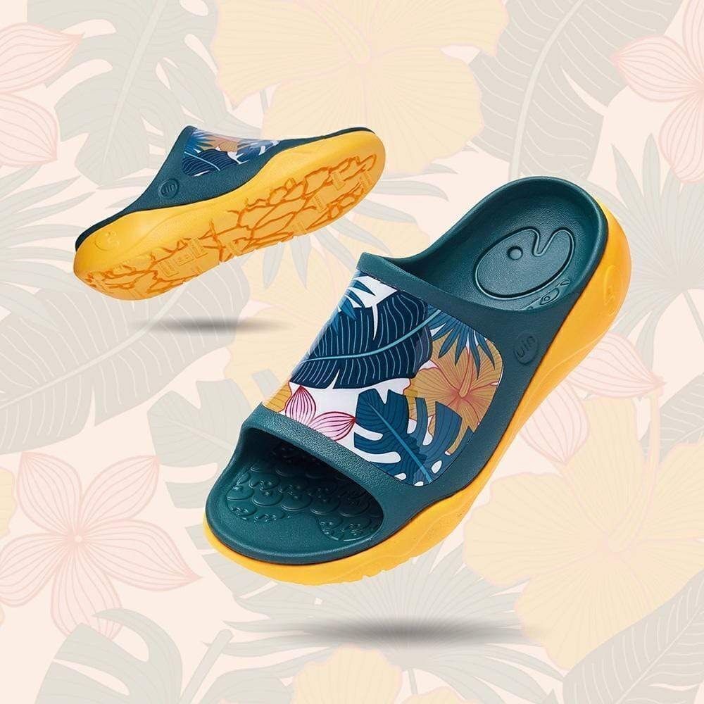 UIN Women's Sandals Beach Summer Casual Slippers (Garden Party Ibiza Slides)